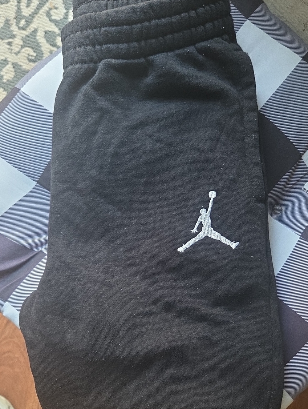 Jordan Black Sweatpants with White Jumpman Logo